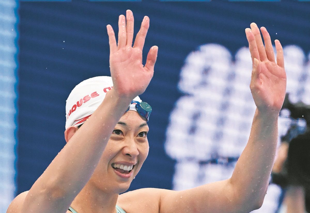35歳・鈴木聡美が9連覇「ここまで来たら2桁狙う」…女子50m、平泳ぎ「3
