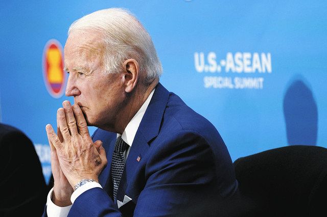 ASEANとの特別首脳会議に出席するバイデン大統領＝米ワシントンで（AP）