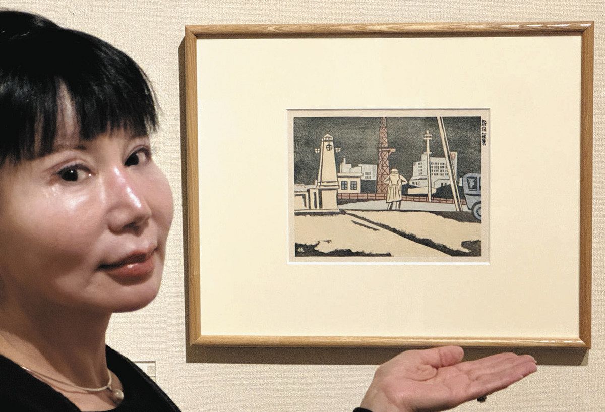 川上澄生 絵画 川上澄生「南蛮船」木版画 絵画買取・販売の小竹美術
