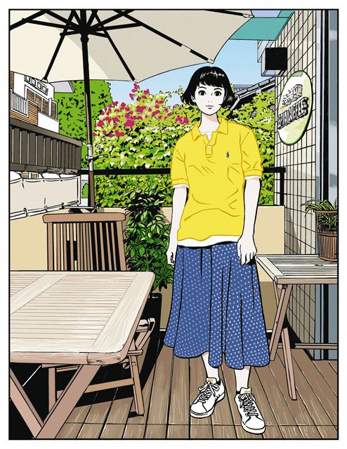 彼女 江口寿史 イラストレーション展 ポロシャツキャンペーン用に描く ラルフローレン 東京新聞 Tokyo Web
