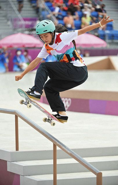 銅メダル中山楓奈は16歳 「緊張せずに滑れた」＜スケートボード女子