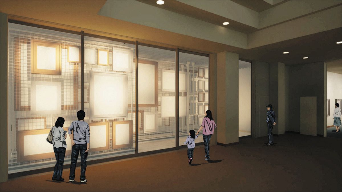 宮城県美術館の「見える収蔵庫」のイメージ図