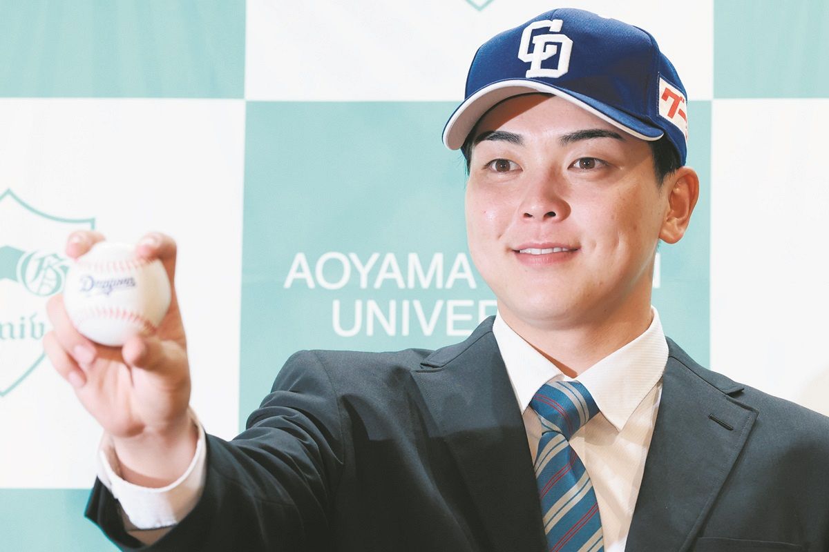 中日ドラフト1位に青山学院大・中西聖輝「先発でも中継ぎでも全力で