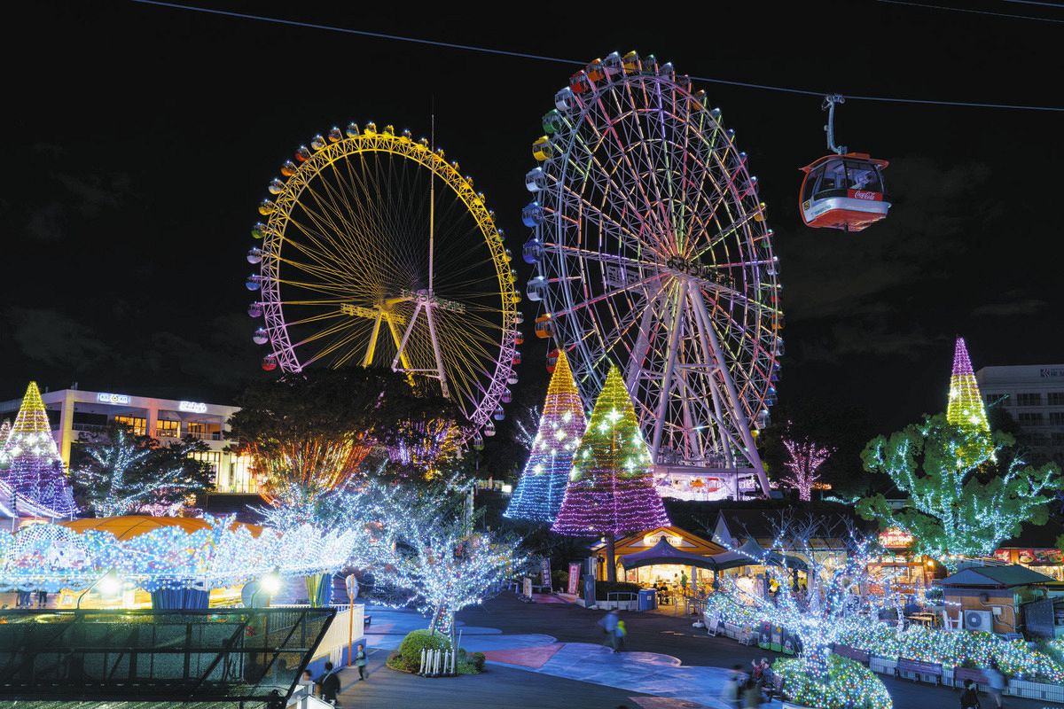 レアな「ツイン」見るなら今だけ！ よみうりランド大観覧車、2025年1月