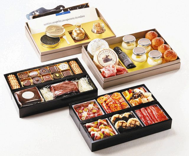 ４０万円おせち「銀座＜ブルガリ　イル・リストランテ　ルカ・ファンティン＞「ＯＳＥＣＨＩＢＯＸ＆ＧＯＬＤＢＯＸ」＝松屋銀座提供