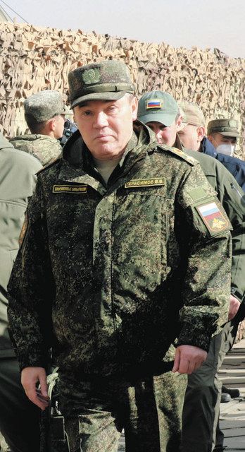 ロシアのゲラシモフ参謀総長＝２０２１年９月、ロシア南西部オレンブルク州