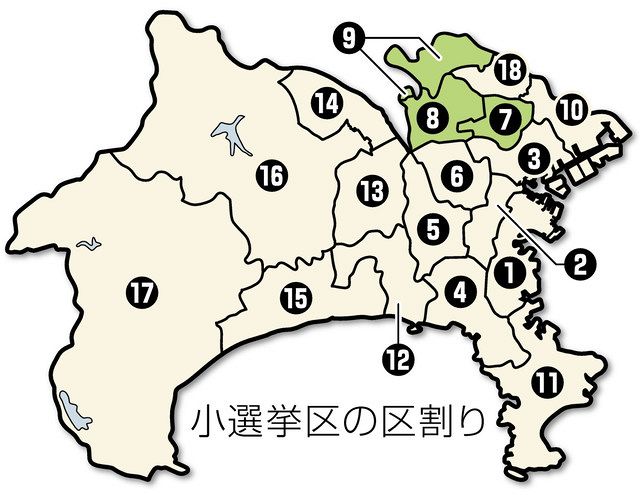各区の構図 衆院選かながわ 7区 8区 9区 東京新聞 Tokyo Web