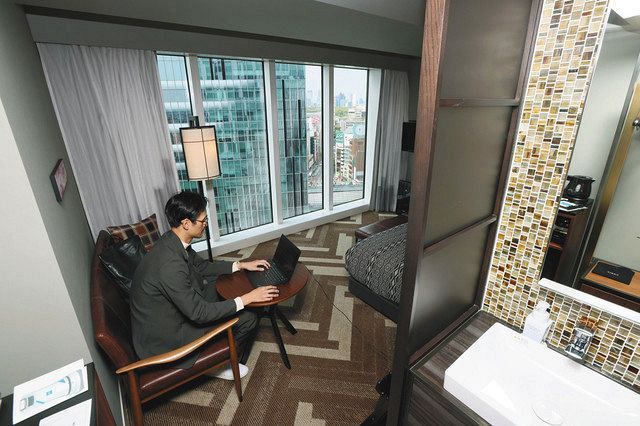 渋谷の眺望が自慢のツインルーム＝渋谷区の渋谷ストリームエクセルホテル東急で