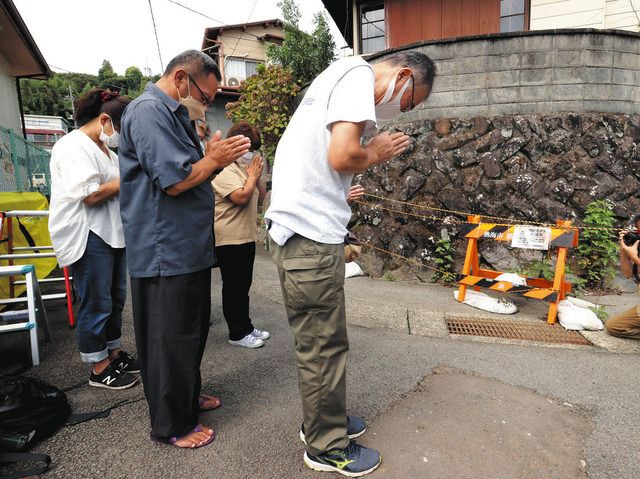熱海土石流発生から1年2カ月 共に歩む復興願う 現場近くで黙とう 市長選きょう告示 東京新聞 Tokyo Web