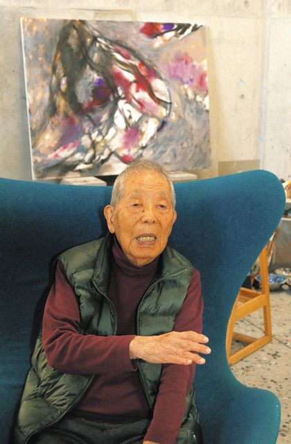 土曜訪問＞ものの「かたち」追う 101歳のいまも絵筆を執る 野見山暁治
