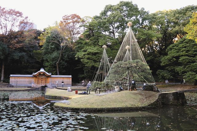 ミニチュア冬囲い雪吊りオブジェ ミニチュア冬囲い雪吊りオブジェ