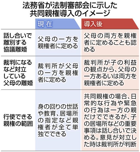 「共同親権」導入に向けた民法改正案のたたき台、法務省が8月にも提示 賛否が「親の立場」で割れている：東京新聞 Tokyo Web