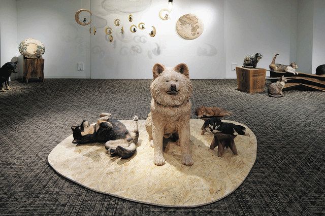 木彫り 犬 非凡