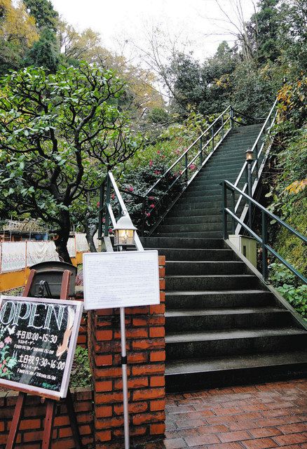樹ガーデンにつながる１５５段の階段