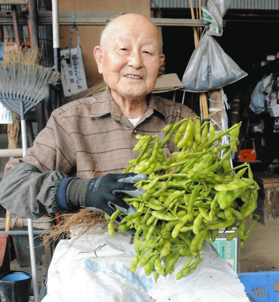 96歳いまだ現役農家！増田久助さんの甘～い枝豆、味の決め手は30年以上