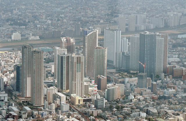 タワーマンションが林立する武蔵小杉エリア