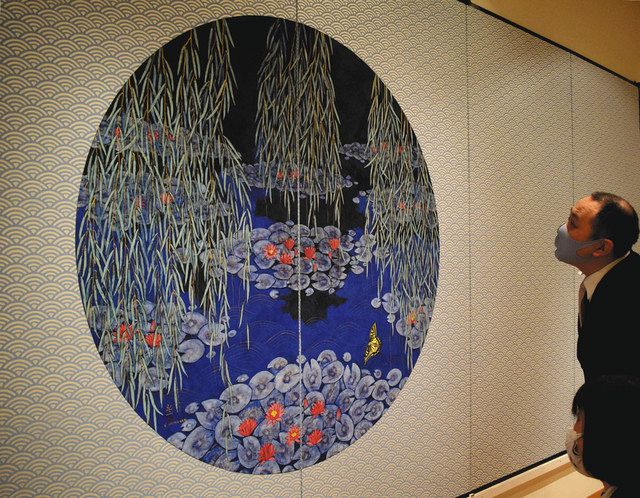 モネ、日本画で再解釈 画家・平松さんの連作展示 きょうから、湯河原 