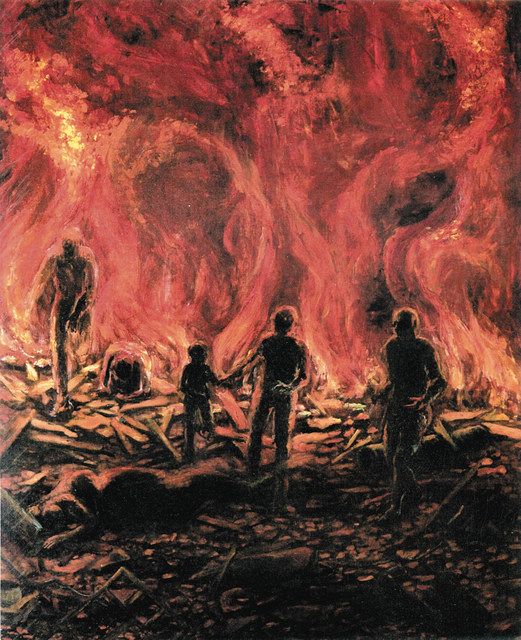 原爆の絵」で平和考える展示会 被爆者の記憶基に 高校生が描く 宇都宮 