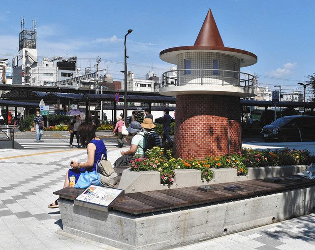 第2取水塔かたどったベンチ 金町の水に合うね トンガリ帽子が特徴 地元住民の新たな憩いの場に 東京新聞 Tokyo Web