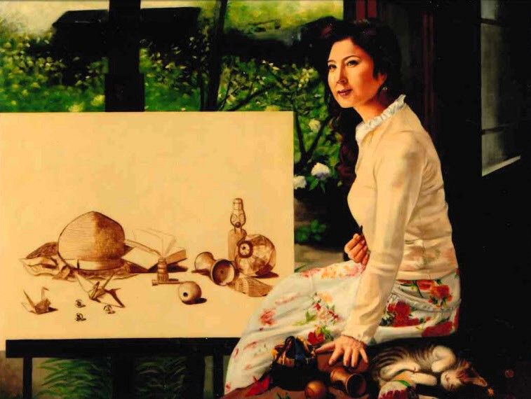 八代亜紀さんの猫のリトグラフ作品　紙風船と子猫 八代亜紀さんの猫のリトグラフ作品 紙風船と子猫 八代亜紀「紙ふうせんと