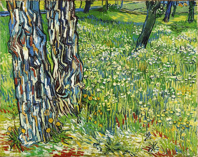 フィンセント・ファン・ゴッホ　《草地の木の幹》　１８９０年４月後半　クレラー＝ミュラー美術館　ⒸKröller-Müller Museum,Otterlo, the Netherlands