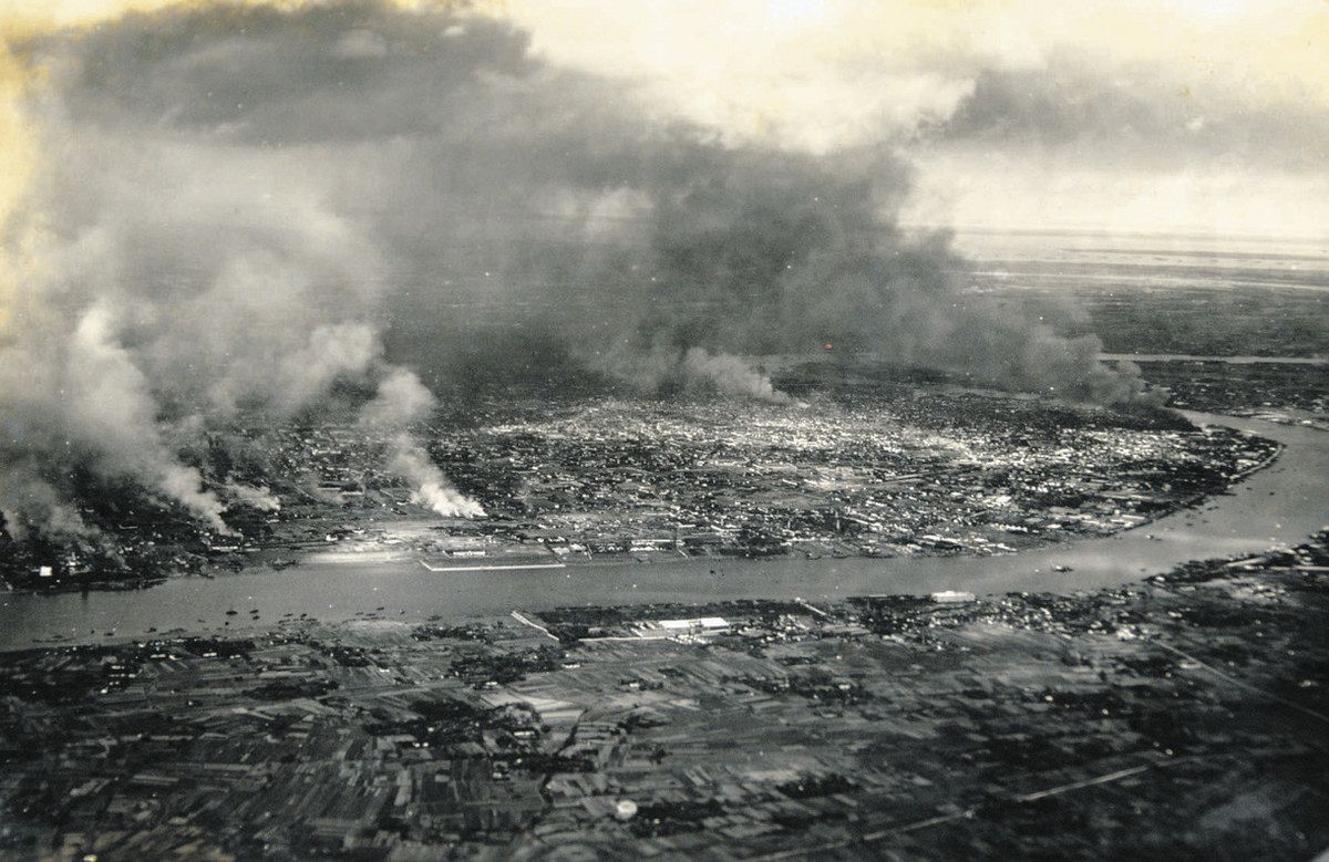 つなぐ 戦後81年〉空撮写真を発掘 日中全面戦争の契機「第2次上海事変
