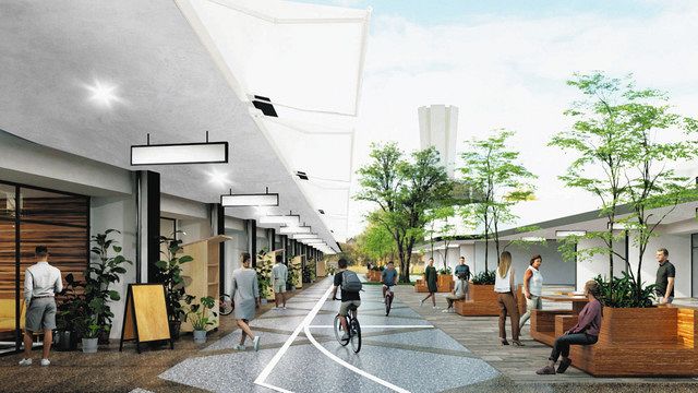 改修後の花見川団地商店街のイメージ図
