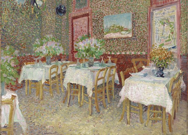 24時間以内発送 ゴッホ　レストランの内部 ゴッホ展 今日の1点（12）フィンセント・ファン・ゴッホ