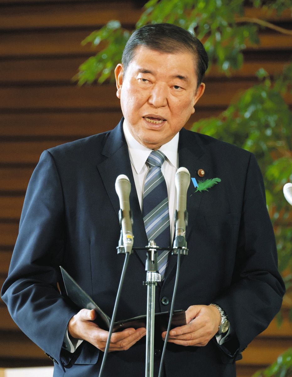 石破茂首相＝首相官邸で（佐藤哲紀撮影）