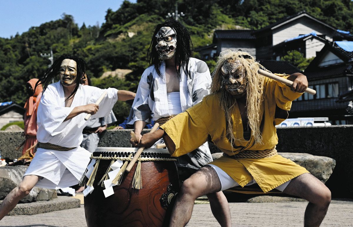発祥の地に今年も響いた伝統の御陣乗太鼓 輪島の「名舟大祭」で演舞を