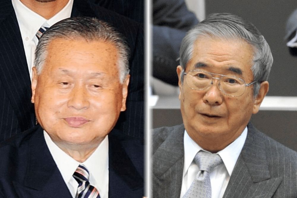 森喜朗元首相㊧と石原慎太郎元東京都知事