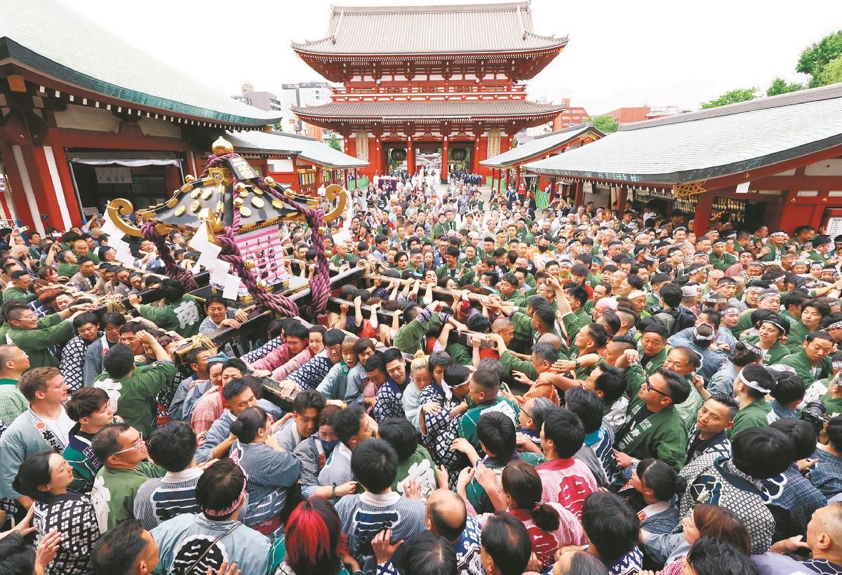 三社祭 三社祭を写真と動画で 4年ぶりの本格開催 街には声が響き、熱気に包まれた：東京新聞デジタル