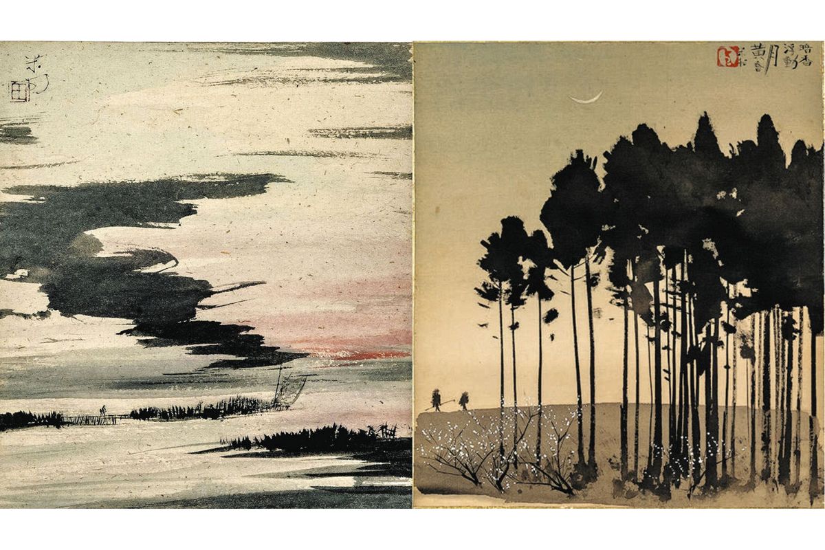 レトロ絵画・農村風景／木製立体額装 洋画家 鈴木信太郎 眞鶴新線 8号(P8) 優しいタッチが印象的な