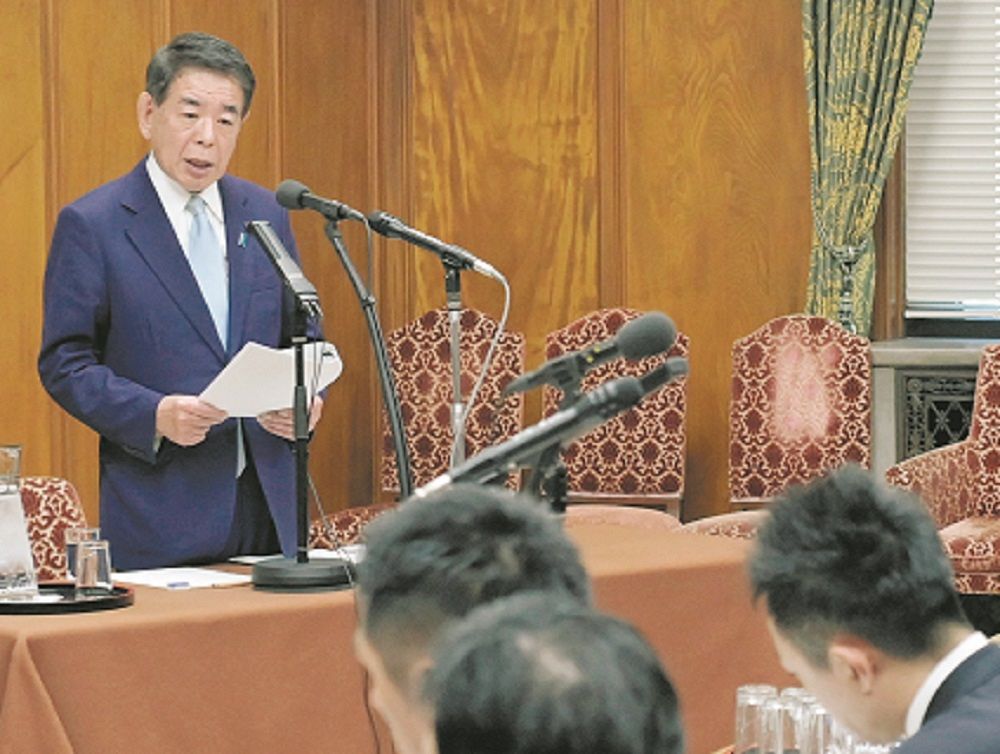 衆院政治倫理審査会で弁明する下村博文元文科相=18日、国会で(代表撮影)