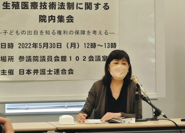生殖補助医療法案について懸念を述べる石塚幸子さん