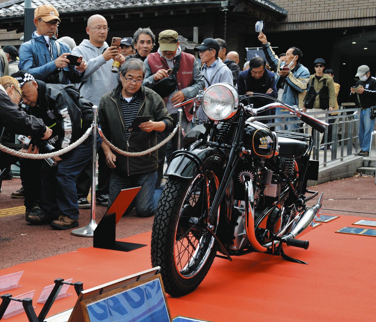 1949年製メグロ復元 那須烏山商工会工業部会、全国のバイクファンに 
