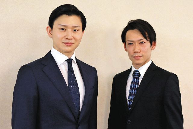 尾上松三さん（左）、坂東家之助さん