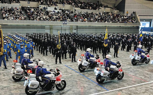 3年ぶり50回目　千葉県警が年頭視閲　幕張メッセで開催