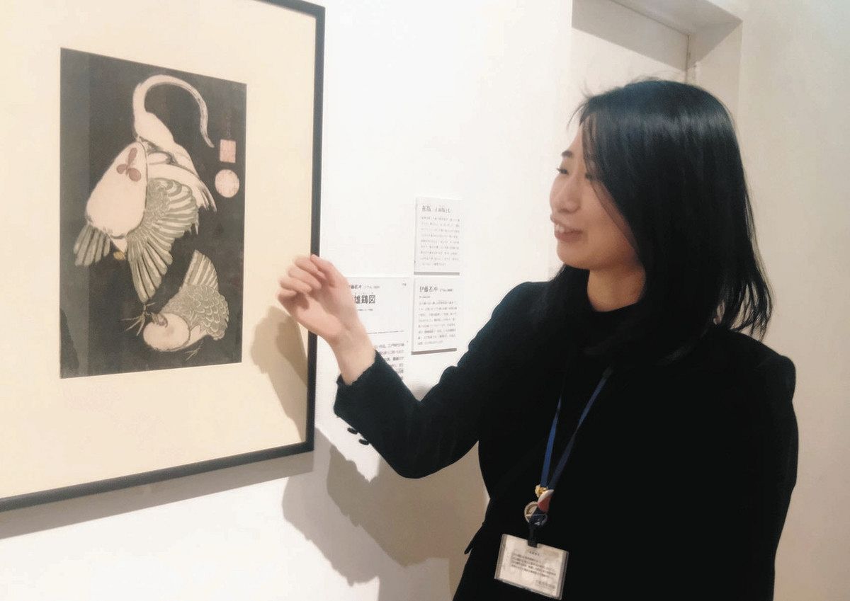 世界で1枚…若冲が手がけた版画、日本初公開 謎多き「おとぼけ」顔の鶏