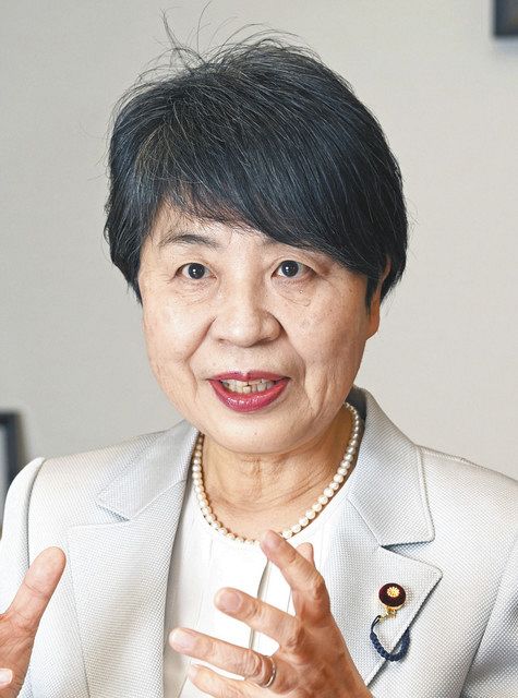 自民党の上川陽子幹事長代理＝東京・永田町で