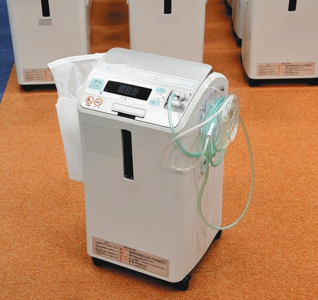 酸素が必要な自宅療養者に使用予定の酸素濃縮器（世田谷区提供）