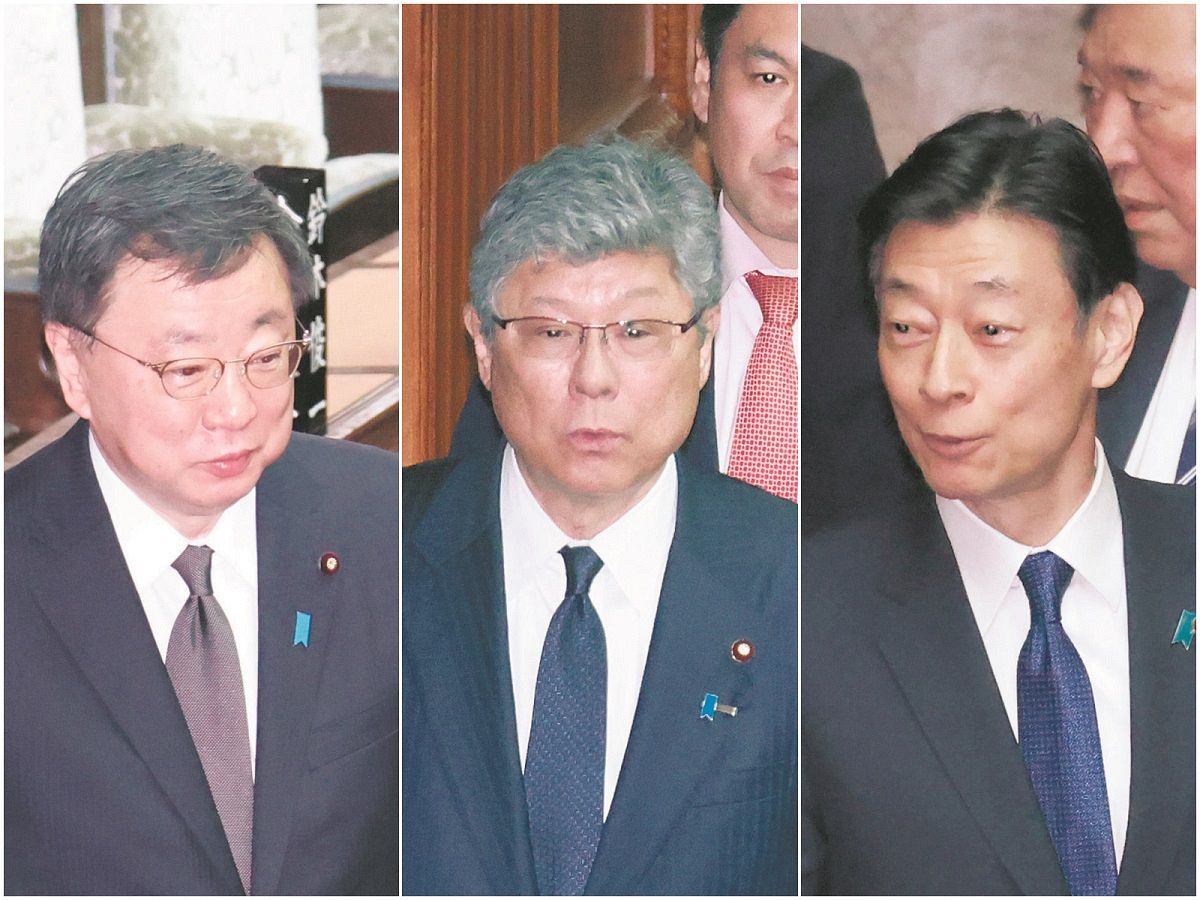 安倍派事務総長を務めた松野博一、高木毅、西村康稔の各氏