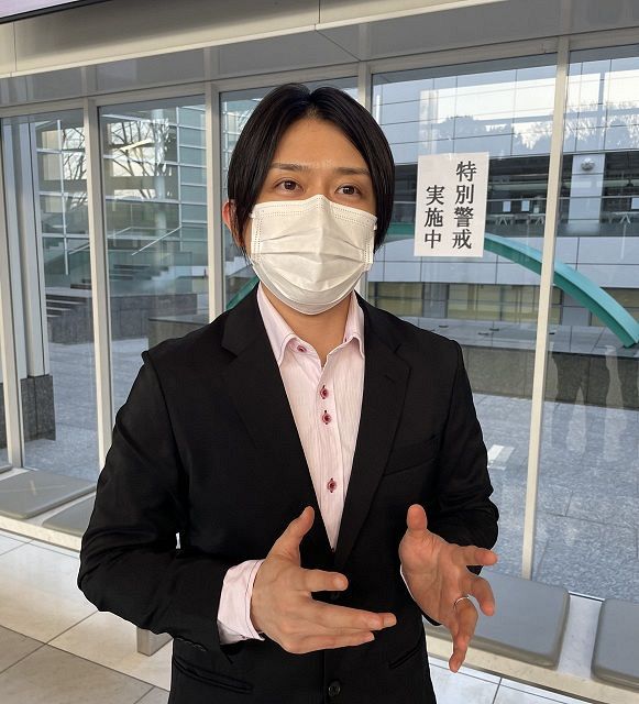 Teruki Goto, who warns of the trend of political broadcasting = 19, in Matsudo city, Chiba prefecture