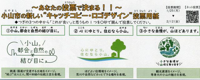 キャッチコピー ロゴ選んで 小山市が投票呼び掛け 東京新聞 Tokyo Web