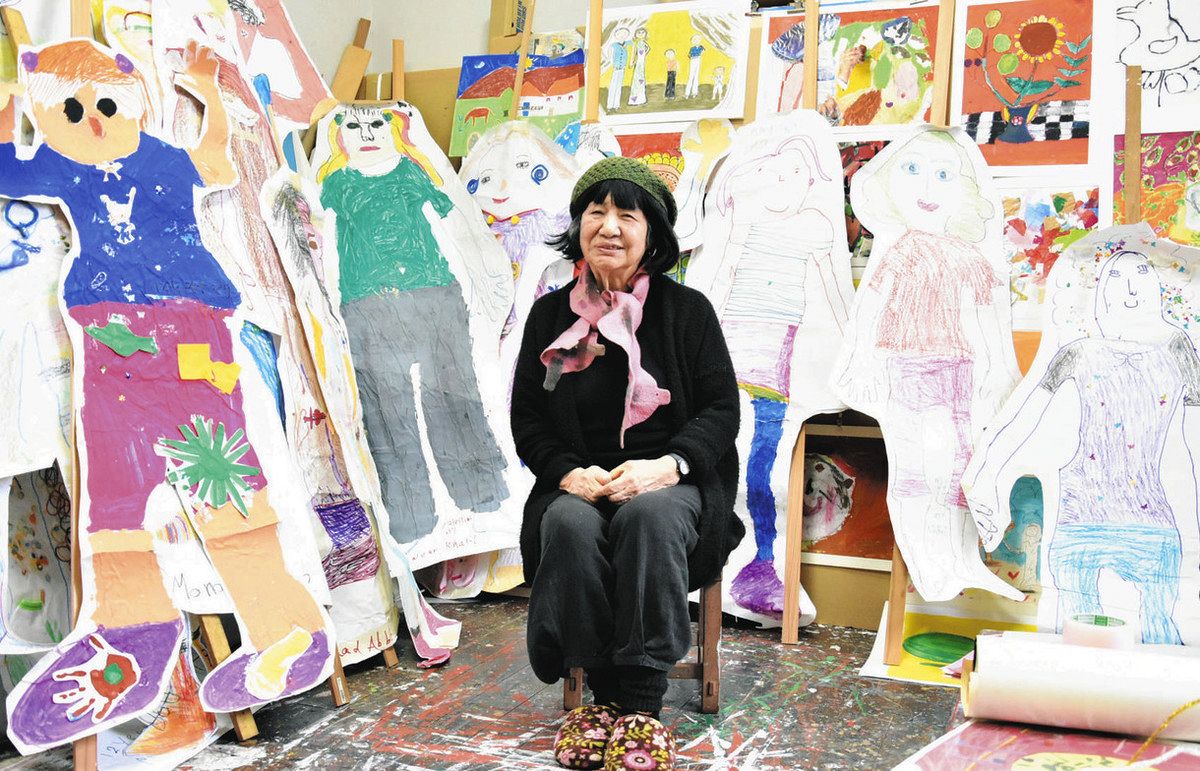 ガザの子ら 思いを絵画に 美術家・上條さんが企画 きょうから相模原で 