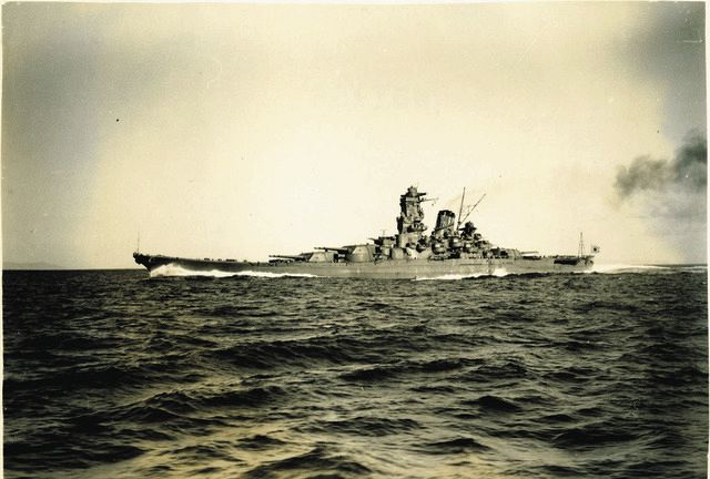 1941年10月に高知・宿毛沖で撮影された戦艦「大和」＝大和ミュージアム提供