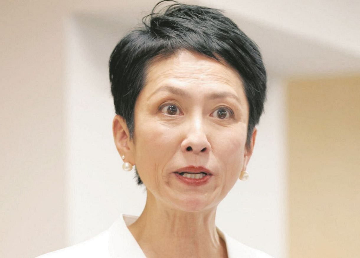 都知事選出馬を決め、記者会見に臨む立憲民主党の蓮舫参議院議員＝27日、東京・永田町で