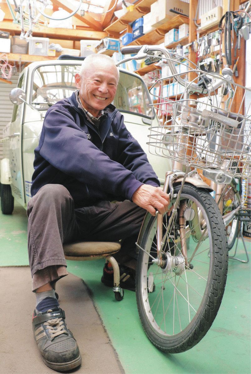 わたしの転機＞市職員定年後、自転車修理業に 高橋忠夫さん（74） 念願