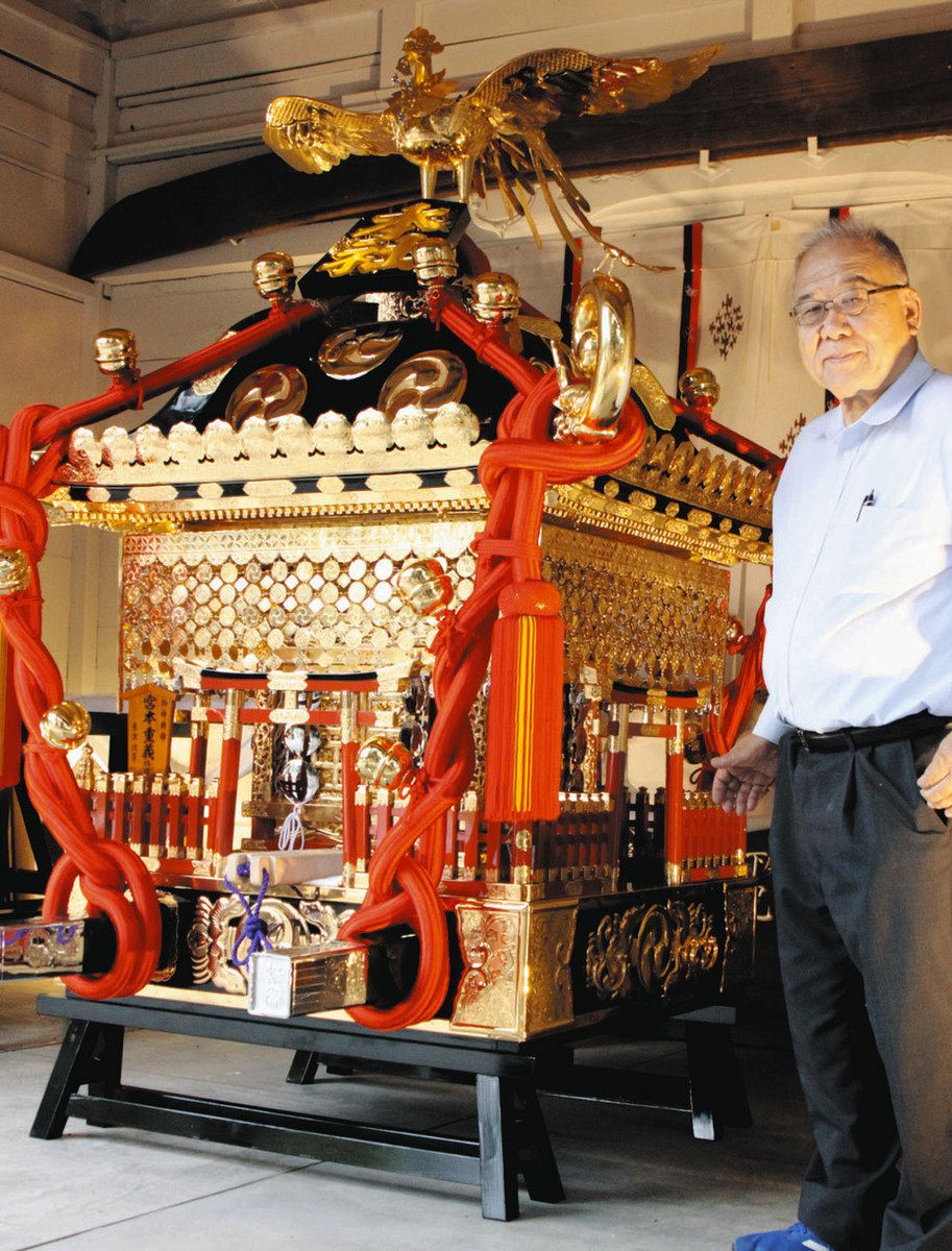 200年前の輝き よみがえる 蕨・和楽備神社の神輿を浅草の老舗が修復 