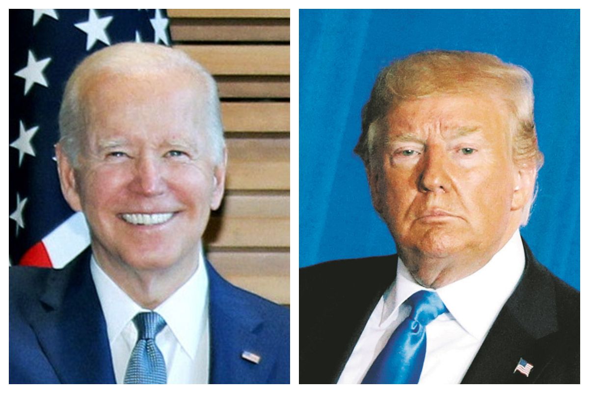 バイデン大統領（左）とトランプ前大統領